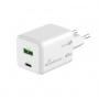 Adapter MEDIARANGE 45W, szybkie ładowanie, 1xUSB-C + 1xUSB-A, biały, Złącza i adaptery, Akcesoria komputerowe
