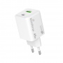 Adapter MEDIARANGE 45W, szybkie ładowanie, 1xUSB-C + 1xUSB-A, biały, Złącza i adaptery, Akcesoria komputerowe