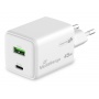 Ładowarka MEDIARANGE 45W, szybkie ładowanie, 1xUSB-C + 1xUSB-A, biały, Złącza i adaptery, Akcesoria komputerowe