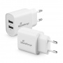 Adapter MEDIARANGE 12W, szybkie ładowanie, 2xUSB-A, biały, Złącza i adaptery, Akcesoria komputerowe