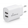 Charger MEDIARANGE 12W, fast charging, 2xUSB-A, white, Connectors and adapters, Computer accessories