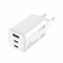Adapter MEDIARANGE 65W, szybkie ładowanie, 2xUSB-C + 1xUSB-A, biały, Złącza i adaptery, Akcesoria komputerowe