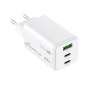 Adapter MEDIARANGE 65W, szybkie ładowanie, 2xUSB-C + 1xUSB-A, biały, Złącza i adaptery, Akcesoria komputerowe