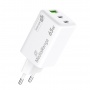 Adapter MEDIARANGE 65W, szybkie ładowanie, 2xUSB-C + 1xUSB-A, biały, Złącza i adaptery, Akcesoria komputerowe