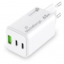 Ładowarka MEDIARANGE 65W, szybkie ładowanie, 2xUSB-C + 1xUSB-A, biały, Złącza i adaptery, Akcesoria komputerowe