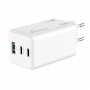 Adapter MEDIARANGE 100W, fast charging, 2xUSB-C + 1xUSB-A, white