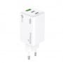Adapter MEDIARANGE 100W, fast charging, 2xUSB-C + 1xUSB-A, white