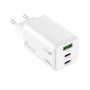 Adapter MEDIARANGE 100W, fast charging, 2xUSB-C + 1xUSB-A, white