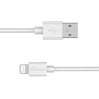 Kabel MEDIARANGE Apple Lightning, ładowarka, USB 2.0, 1,2m, biały, Złącza i adaptery, Akcesoria komputerowe