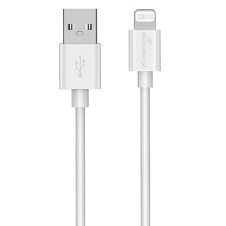 Kabel MEDIARANGE Apple Lightning, ładowarka, USB 2.0, 1,2m, biały, Złącza i adaptery, Akcesoria komputerowe