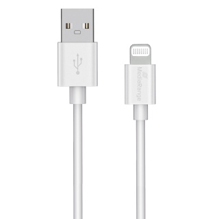 Kabel MEDIARANGE Apple Lightning, ładowarka, USB 2.0, 1,2m, biały, Złącza i adaptery, Akcesoria komputerowe