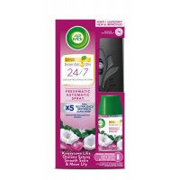 Automatyczny odświeżacz powietrza AIR WICK FRESHMATIC komplet z wkładem, księżycowa lilia otulona satyną, 250 ml, Odświeżacze i dozowniki, Artykuły higieniczne i dozowniki