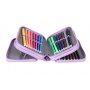 School pencil case GIMBOO, with equipment, 3 compartments, pattern mix