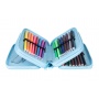 School pencil case GIMBOO, with equipment, 3 compartments, pattern mix