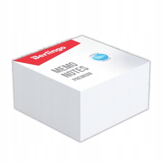 BERLINGO KOSTKA NIEKLEJONA 9x9x4,5cm BIAŁA, Kostki, Galanteria papiernicza