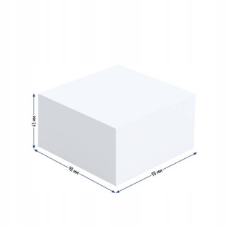 BERLINGO KOSTKA NIEKLEJONA 9x9x4,5cm BIAŁA, Kostki, Galanteria papiernicza