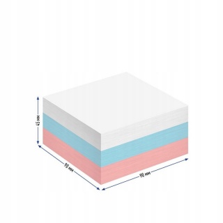 BERLINGO KOSTKA NIEKL.TRICOLOR 9x9x4,5cm.500k.PAST, Kostki, Galanteria papiernicza