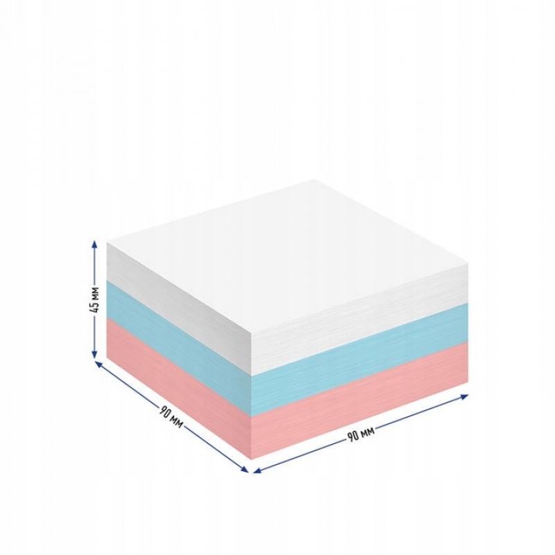 BERLINGO KOSTKA NIEKL.TRICOLOR 9x9x4,5cm.500k.PAST, Kostki, Galanteria papiernicza