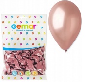 BALONY GM90 METAL 10" RÓŻOWO-ZŁOTE 100szt., Balony, Art. na okazje i przyjęcia