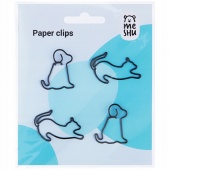 MESHU KLIPY 19mm."Cat and dog" 4szt., Klipy, Galanteria biurowa