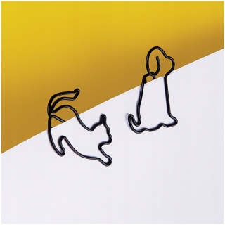 MESHU KLIPY 19mm."Cat and dog" 4szt., Klipy, Galanteria biurowa