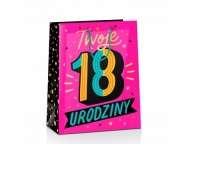 TOREBKA DUŻA 002 OSIEMNASTKA 3, Torby ozdobne, Art. dekoracyjne i prezentowe