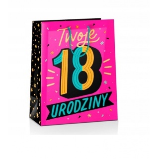 TOREBKA DUŻA 002 OSIEMNASTKA 3, Torby ozdobne, Art. dekoracyjne i prezentowe