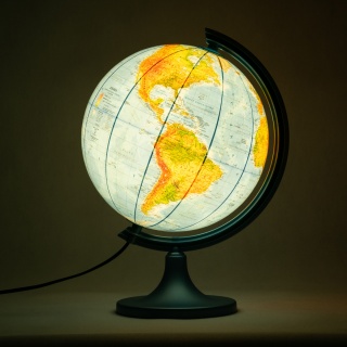 Globus polityczno-fizyczny GŁOWALA, podświetlany, śr. 250mm, w pudełku, z aplikacją AR, Globusy, Artykuły szkolne