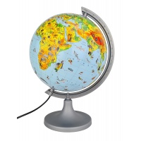 Zoological globe with description GŁOWALA, illuminated, dia. 250mm, in box, with AR application