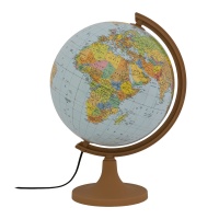 Political-physical globe GŁOWALA, illuminated, plastic. low foot, dia. 320mm, in a box, with AR application