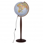 Political-physical globe GŁOWALA, illuminated, wooden high foot, dia. 420mm, in a box, with AR application
