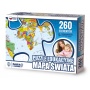 Puzzle edukacyjne GŁOWALA, mapa Świata, 260 elementów, 60x40cm, Produkty kreatywne, Artykuły szkolne