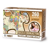 Puzzle edukacyjne GŁOWALA, z trasami odkrywców, 260 elementów, 60x40cm, Produkty kreatywne, Artykuły szkolne