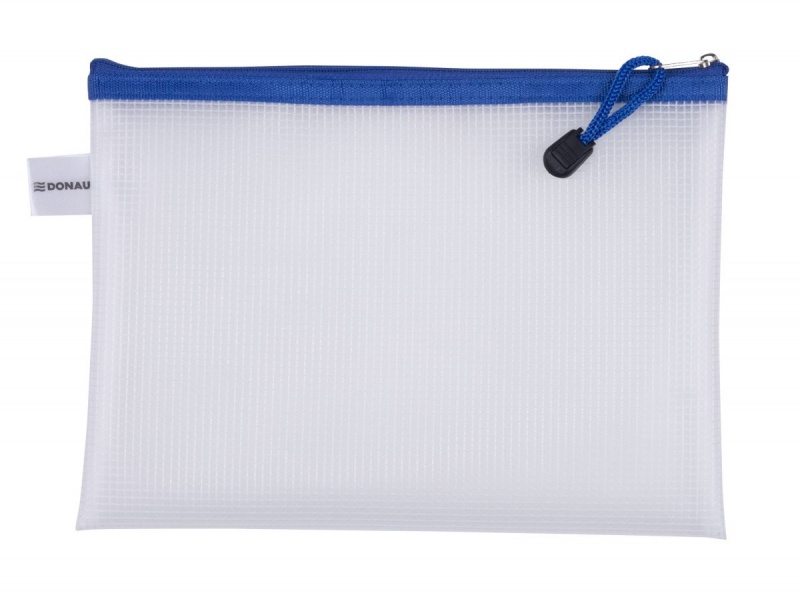Torebka DONAU Zipper Bag, A5, 243x180 mm, EVA, z suwakiem, niebieska, Torebki, Archiwizacja dokumentów