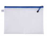 Torebka DONAU Zipper Bag, A4, 343x246 mm, EVA, z suwakiem, niebieska, Torebki, Archiwizacja dokumentów