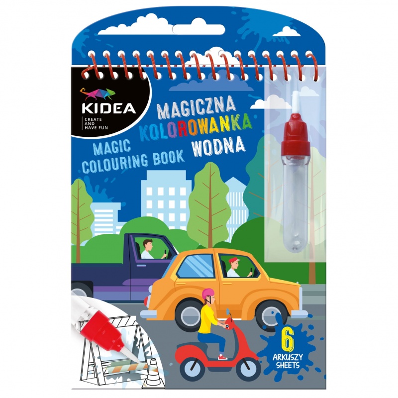 MAGICZNA WIELOR.KOLOROWANKA WODNA O KIDEA POJAZDY, Kolorowanki, Książeczki