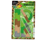 ZESTAW GEOMETRYCZNY A PUZZLE 20CM.4 EL.KIDEA, Zestawy, Art. kreślarskie