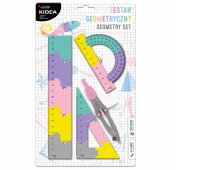 ZESTAW GEOMETRYCZNY B PUZZLE 20cm.4 EL.KIDEA, Zestawy, Art. kreślarskie