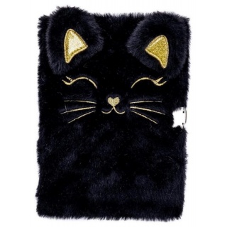 Pamiętnik z kłódką ASTRAPAP FLUFFY KITTY BLACK A5, Pamiętniki, Zeszyty i bloki