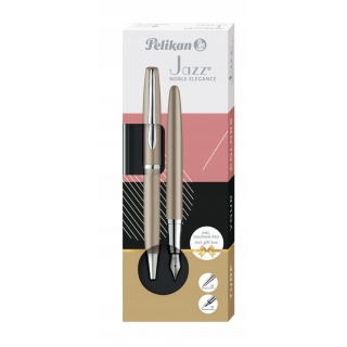 PIÓRO WIECZNE+DLUGOPIS JAZZ NOB ELEG TAUPE, Zestawy, Art. do pisania i korygowania