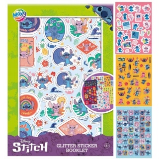 KSIĄŻECZKA NAKLEJEK Z BROKATEM DISNEY STITCH, Naklejki, Art. kreatywne