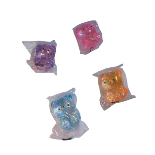 Miś 4 kol., squeeze 5,5x5,5x7 cm, Gluty, gniotki, Zabawki