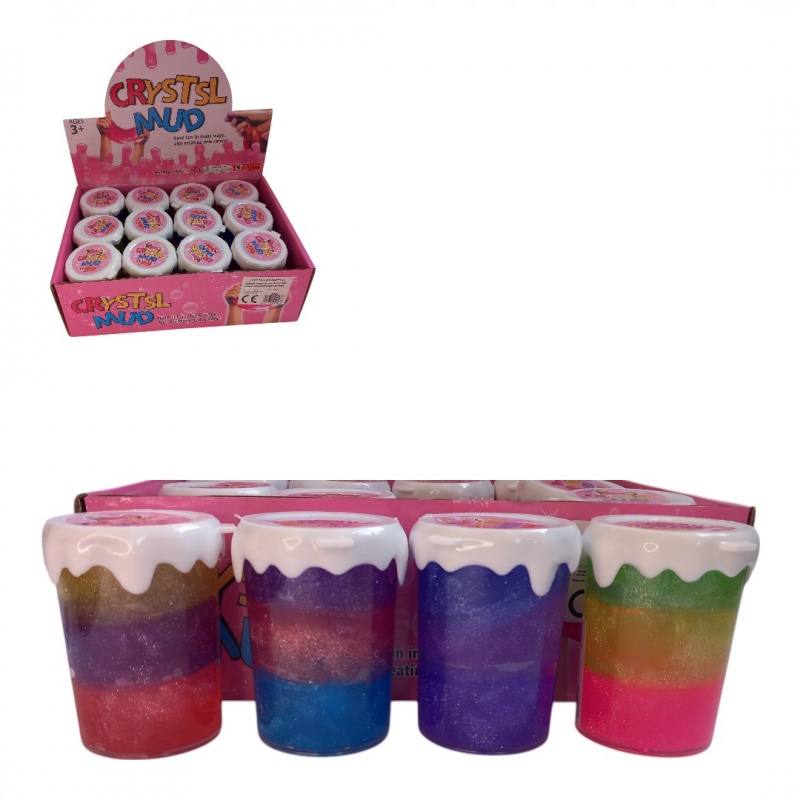 Masa putty brokatowa 149 g, 6 kol. 3 w1, 7x5 cm, Gluty, gniotki, Zabawki