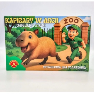 RODZI. GRA PLANSZ KAPIBARY W AKCJI UCIECZKA Z ZOO, Planszowe, Gry