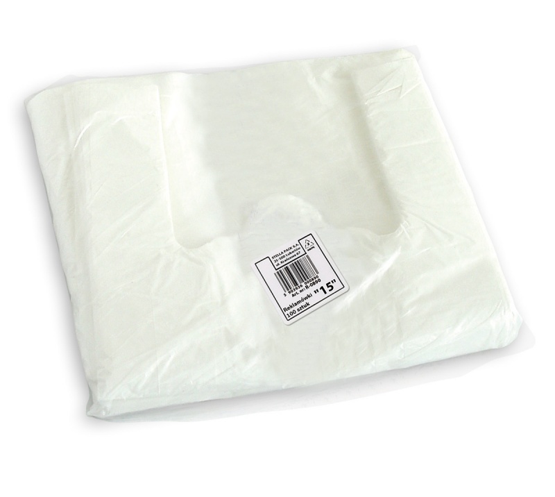 Plastic bag STELLA, "15", 34/9/62 cm, 14.5 micron, 100pcs, white