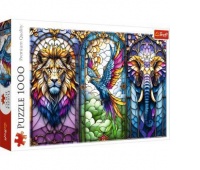 Puzzle 1000 - Witraż: Zwierzęta !!