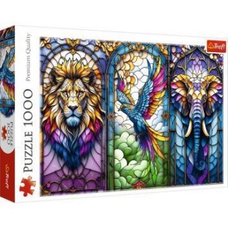 Puzzle 1000 - Witraż: Zwierzęta !!, 1000 elementów, Puzzle