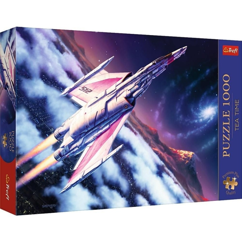 Puzzle 1000 - Trefl Premium Plus Lot w kosmos !!, 1000 elementów, Puzzle
