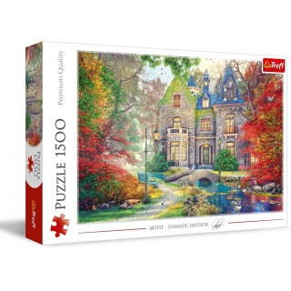 Puzzle 1500 - Jesienny dworek !!, 1500 elementów, Puzzle
