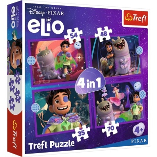 Puzzle 4w1 - Pozaziemskie misje Elio !!, 4w1, Puzzle